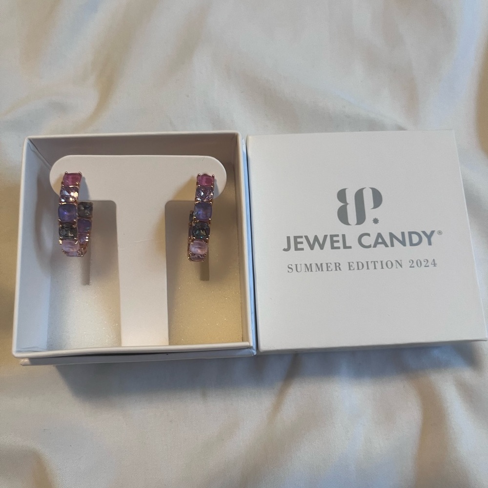 Bomb Party Jewel Candy- The Talia Bubblegum Berry Rose Gold Plating